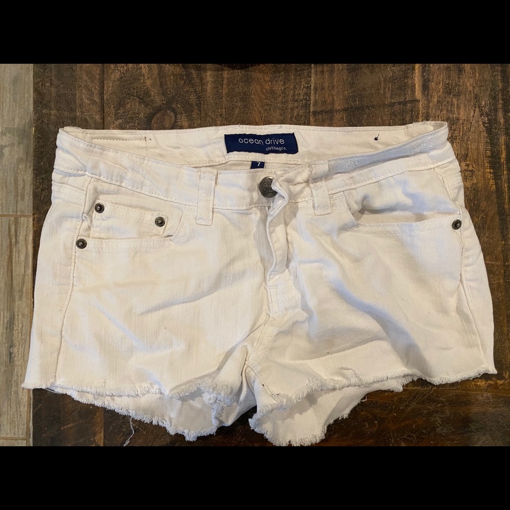 Ocean drive white shorts